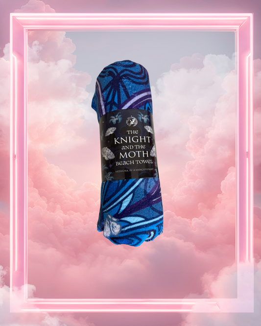 The Knight and The Moth Beach Towel